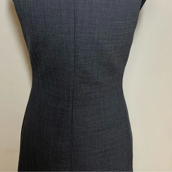 Tory Burch gray sleeveless mini dress wool blend sheath women’s size 4