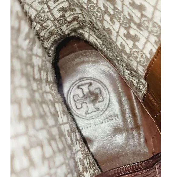 TORY BURCH KIERNAN KNEE HIGH RIDING BOOTS IB BROWN, SZ 8.5