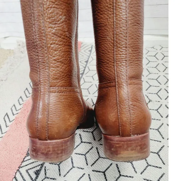 TORY BURCH KIERNAN KNEE HIGH RIDING BOOTS IB BROWN, SZ 8.5