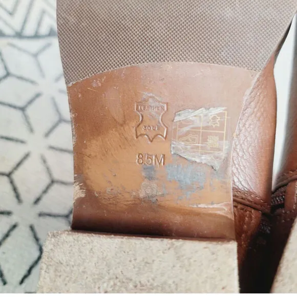 TORY BURCH KIERNAN KNEE HIGH RIDING BOOTS IB BROWN, SZ 8.5