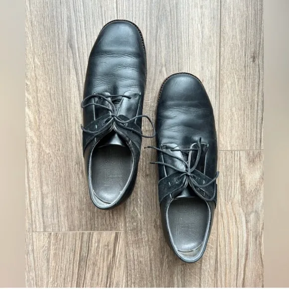 Tsubo Black Leather Derby Dress Shoes | 10