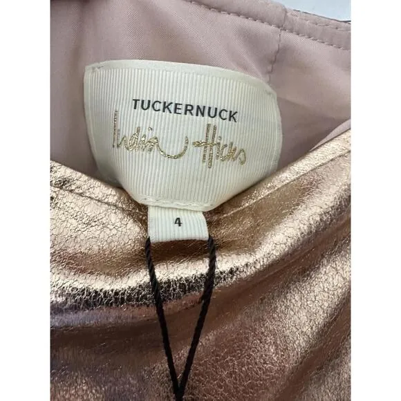 TUCKERNUCK London Gold Metallic Skirt India Hicks Collection  $198 NWT Size 4