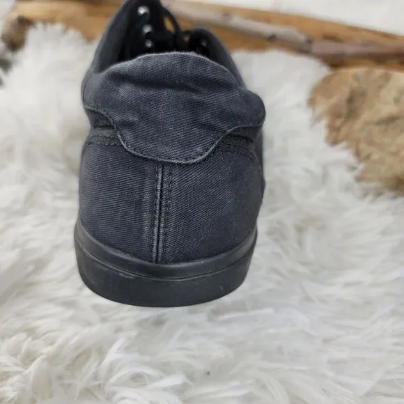TUK canvas 90s retro shoes black