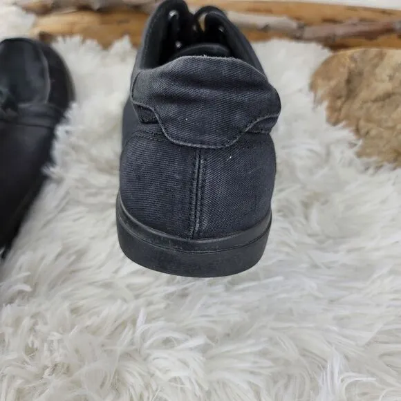 TUK canvas 90s retro shoes black