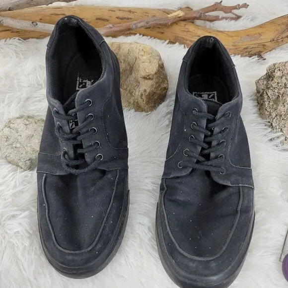 TUK canvas 90s retro shoes black