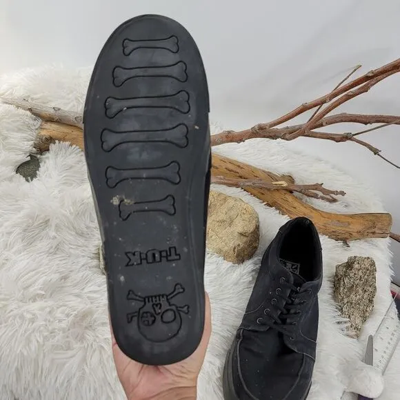 TUK canvas 90s retro shoes black