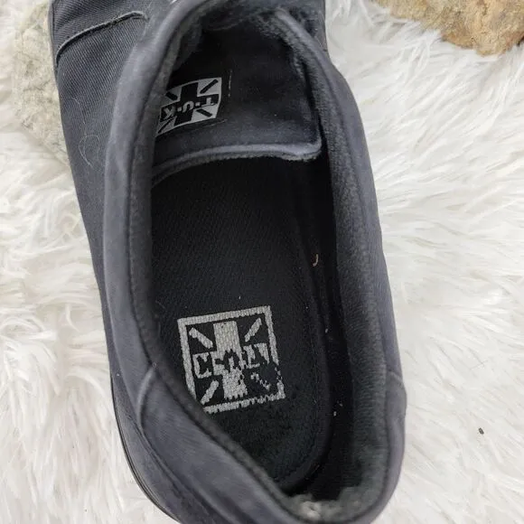 TUK canvas 90s retro shoes black