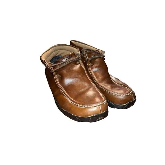 Twisted X Mens Original Chukka Driving Moccasin Shoes Brown Size 11M