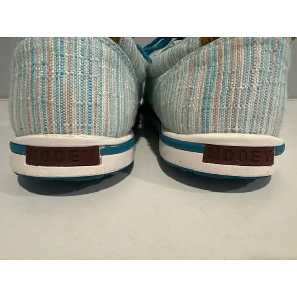 Twisted X Womens Shoes 8 Teal Hooey Loper Striped Beachy Casual Lace-Up Moccasin