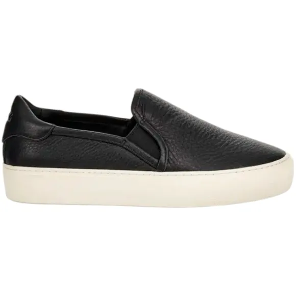 UGG Jass Black | White Leather Slip-On Comfort Shoes / Sneakers Women's Size 8