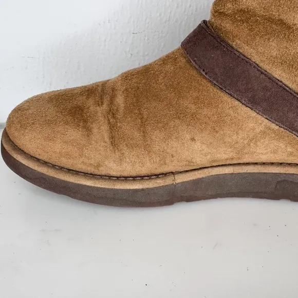 UGG Karisa Booties Ankle Boots with Buckle and Fringe Size 7