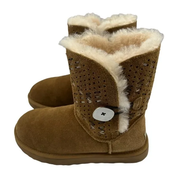 UGG Kids Ugg Bailey Button Tehuano Boots Tan 8