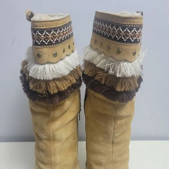 UGG 'Kiera' knee-high boots in tan suede size 8.5