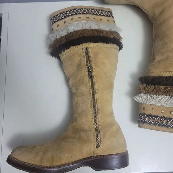 UGG 'Kiera' knee-high boots in tan suede size 8.5