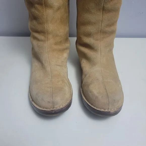 UGG 'Kiera' knee-high boots in tan suede size 8.5