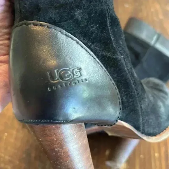UGG | Vintage Black Suede Tall Boots with 3” Heel