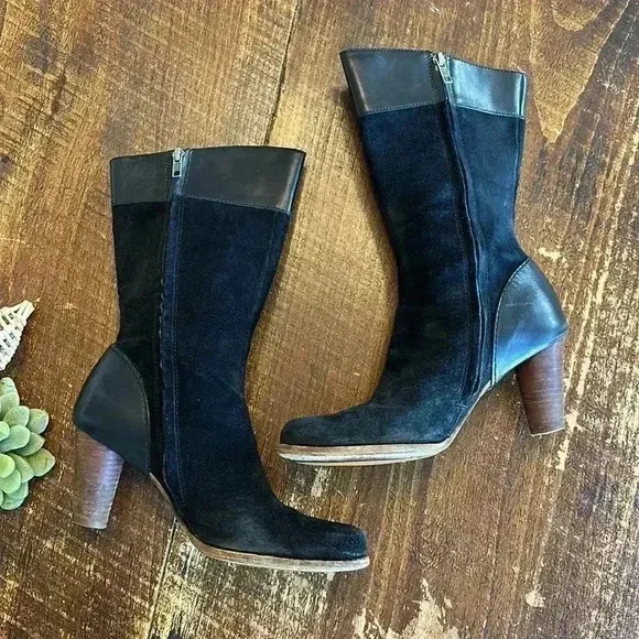 UGG | Vintage Black Suede Tall Boots with 3” Heel