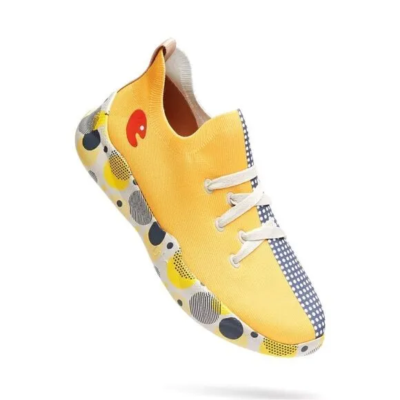 UIN Kid's Fashion Sneakers Casual Boys Girls Travel Shoes Mijas (Grey &amp; Yellow)