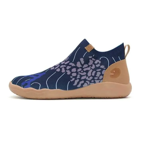 UIN Men's Walking Travel Shoes Slip On Knitted Sneakers(FLOWING DEEP BLUE)No Box