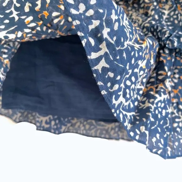Ulla Johnson ‘Asha” Tiered Mini Skirt in Azul