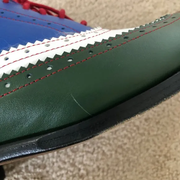Undandy Men's Blue Green Wingtip Lace-up Oxford Dress Sneaker Shoes Size 46