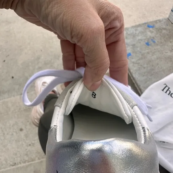 Valentino White and Gray Athletic Sneakers with Retro Design
