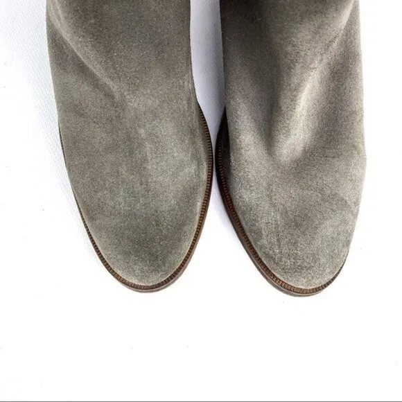 VALVERDE DEL CAMINO Grey Suede Pull On Cowboy Boots 9 (40)