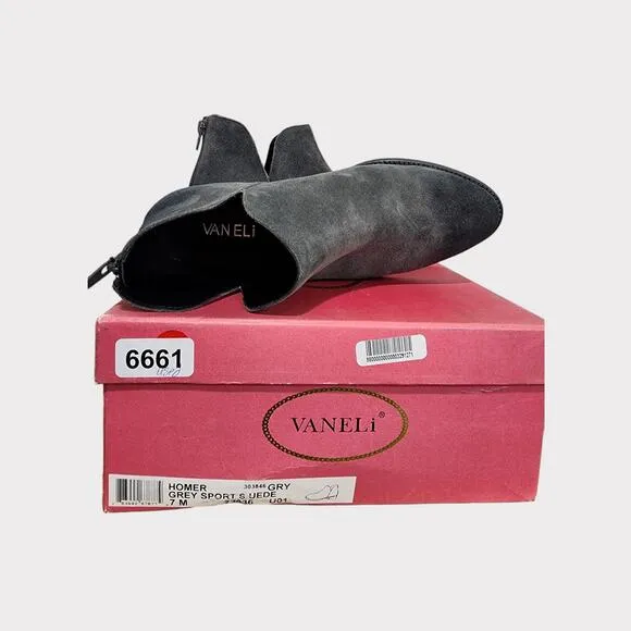 Vaneli Homer Gray Booties Women's Size 7M