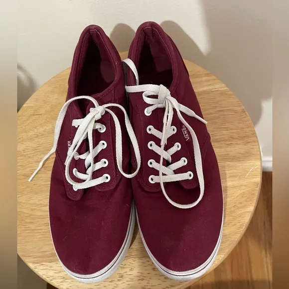 Vans Atwood Maroon Canvas Casual Sneakers Women’s 9
