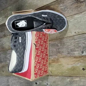 Vans Authentic (Denim Chevron) Blk/Tr Wht US Men 6 US Women 7.5 #1198