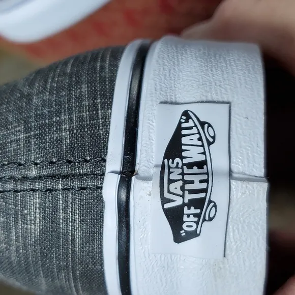 Vans Authentic (Denim Chevron) Blk/Tr Wht US Men 6 US Women 7.5 #1198