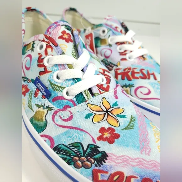 Vans Authentic Vans Market Tropic Hawaii Aloha Skateboard shoes Women's 7.5