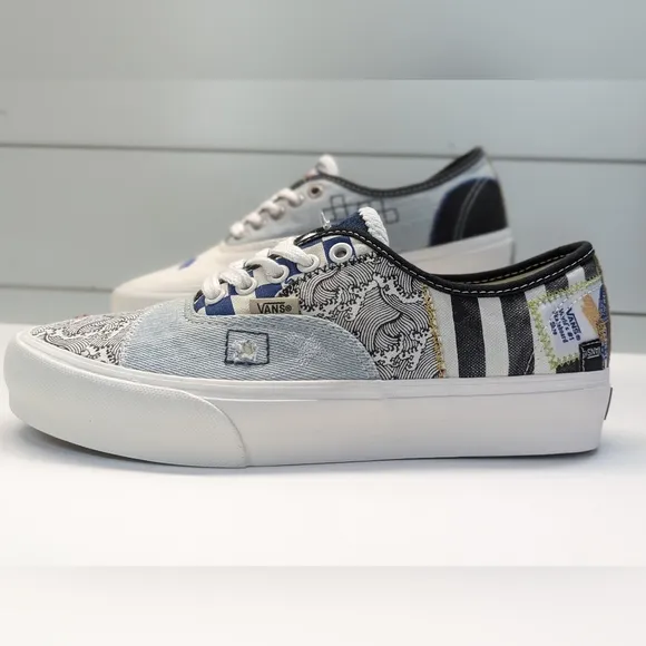 Vans Authentic VR3 Patchwork Grey Blue White Casual Fashion Skateboard shoes 7.5