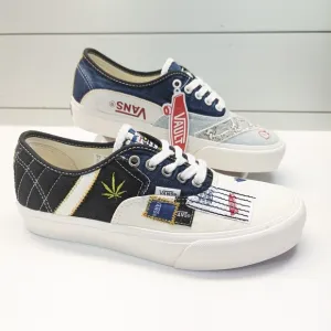 Vans Authentic VR3 Patchwork Grey Blue White Casual Fashion Skateboard shoes 7.5