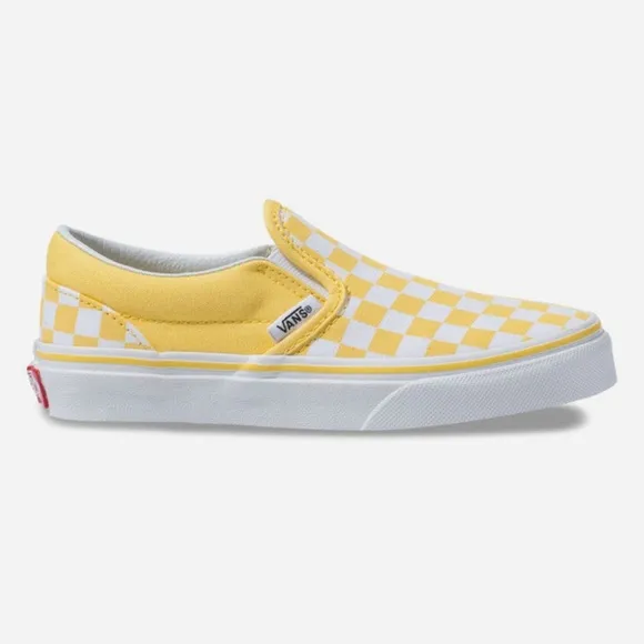 VANS Checkerboard Classic Slip-On Aspen Gold &amp; True White Sneaker