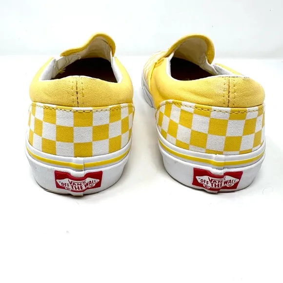 VANS Checkerboard Classic Slip-On Aspen Gold &amp; True White Sneaker