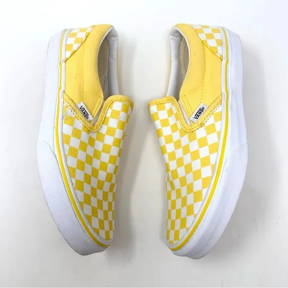 VANS Checkerboard Classic Slip-On Aspen Gold &amp; True White Sneaker