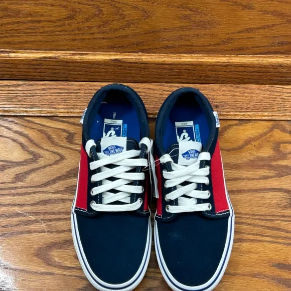 Vans Chukka Low Pro Dress Blues Racing Red Shoes