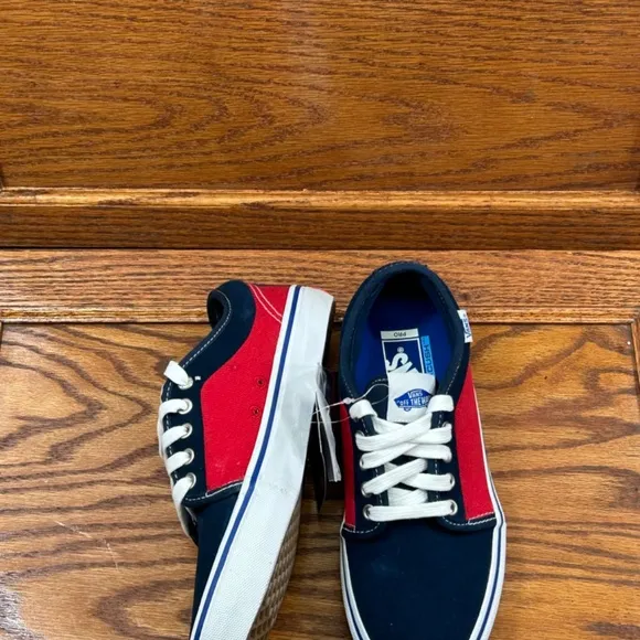 Vans Chukka Low Pro Dress Blues Racing Red Shoes