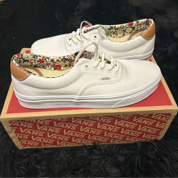 VANS Era 59 C&amp;L floral print lace up shoes sneakers women’s 9 new