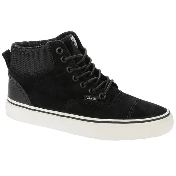 Vans Era-hi Pig Suede &amp; Nylon Black White Skateboard‎ Shoes Sneakers Size Mens 8