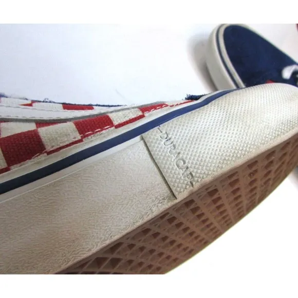 Vans Era Pro Men's 8.5 Skateboard Shoes Off The Wall Checkerboard Red White Blue