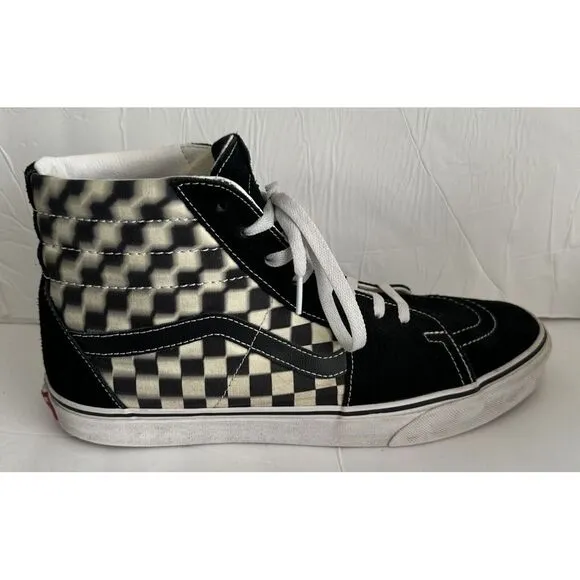 Vans Grosso Mid Skate‎ shoes Black White Checkerboard Size 12