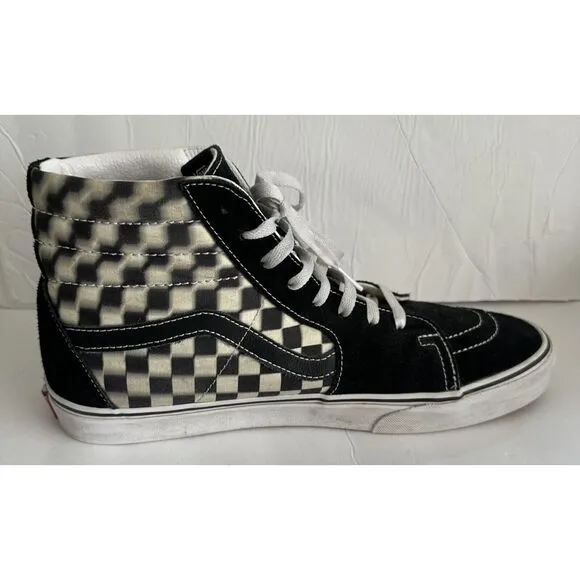 Vans Grosso Mid Skate‎ shoes Black White Checkerboard Size 12
