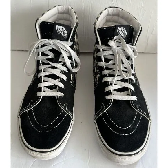 Vans Grosso Mid Skate‎ shoes Black White Checkerboard Size 12
