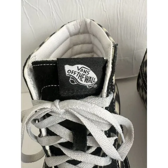 Vans Grosso Mid Skate‎ shoes Black White Checkerboard Size 12