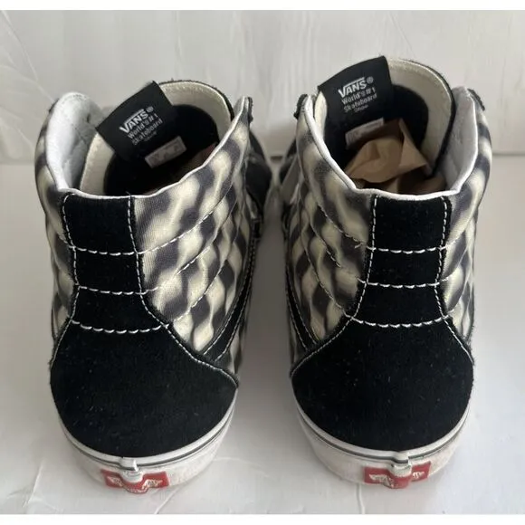Vans Grosso Mid Skate‎ shoes Black White Checkerboard Size 12