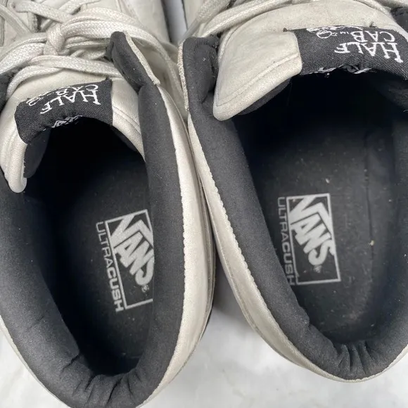 Vans Half Cab Skateboarding Shoes Ultracush Light Gray Black Sneaker Men Size 13