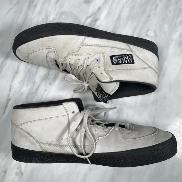 Vans Half Cab Skateboarding Shoes Ultracush Light Gray Black Sneaker Men Size 13