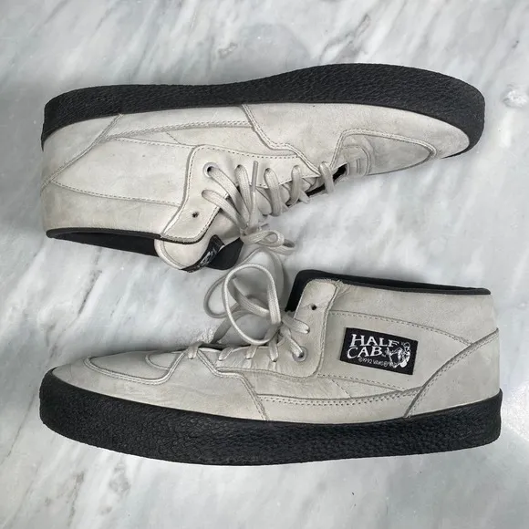 Vans Half Cab Skateboarding Shoes Ultracush Light Gray Black Sneaker Men Size 13